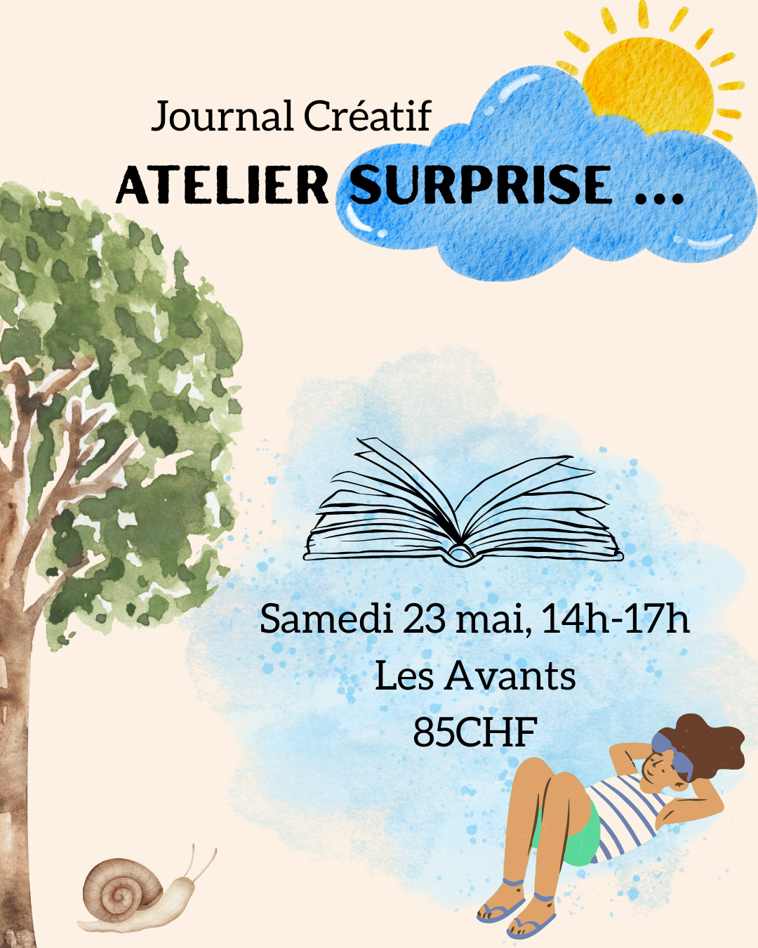 Atelier surprise journal créatif Mélanie Scyboz