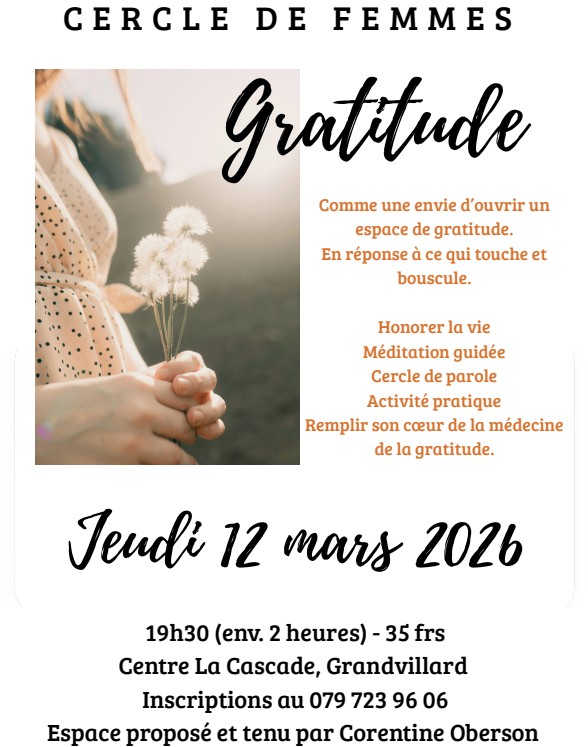 Cercle de femmes grandvillard Corentine Oberson