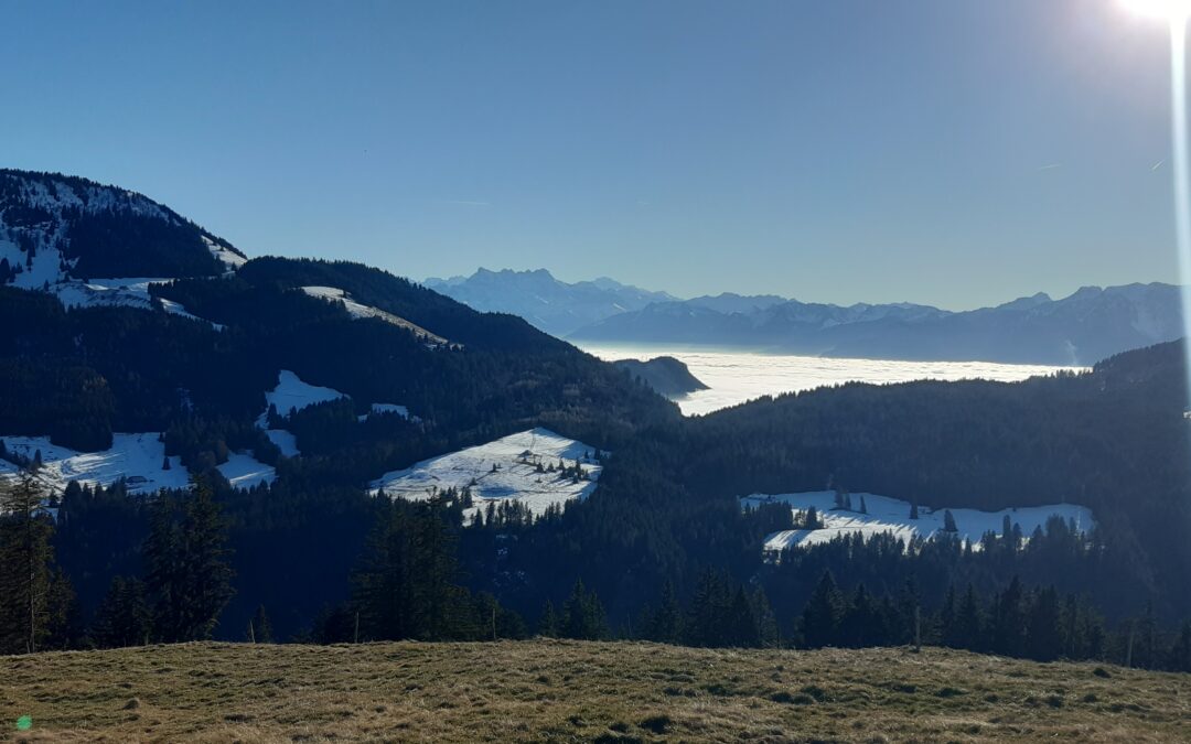 Vue depuis le sommet de Corbetta Les Paccots