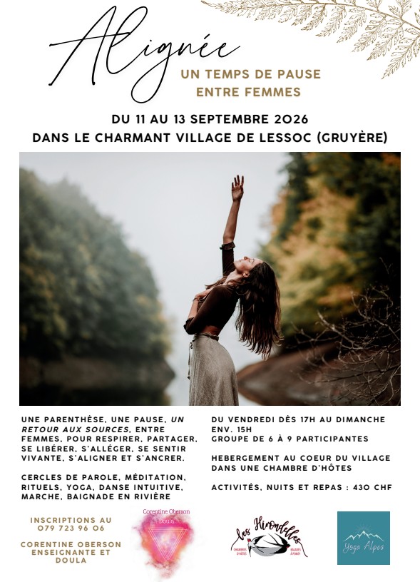 Retraite temps de pause entre femmes Gruyère septembre