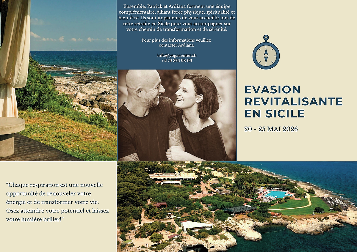Retraite yoga Sicile Patrick Nolfo et Ardiana Nolfo