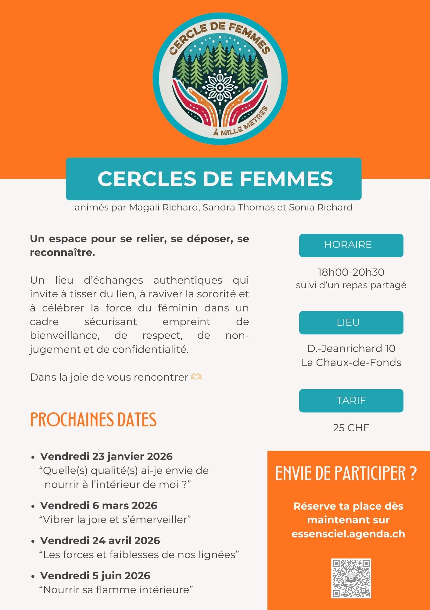Cercle de femmes à mille mètres La Chaux-de-Fonds