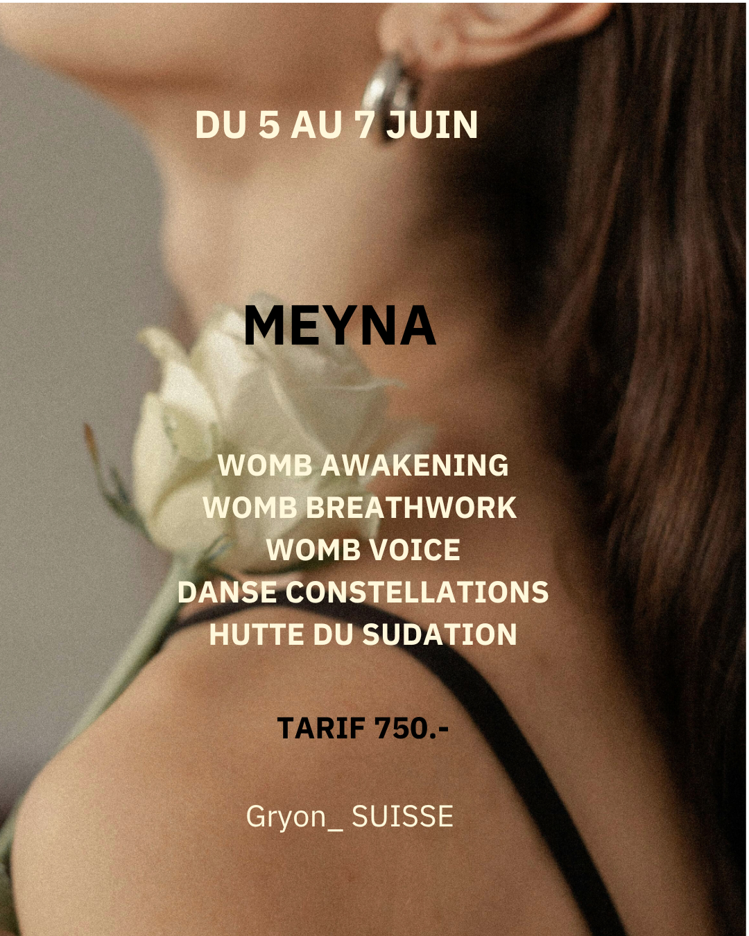 Retraite MEYNA Gryon Suisse womb healing eyokis