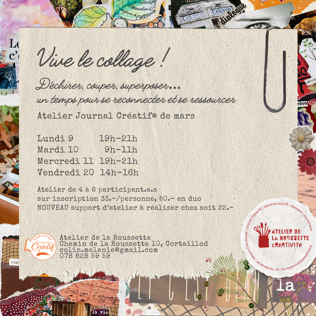 Ateliers Journal créatif Cortaillod Neuchâtel