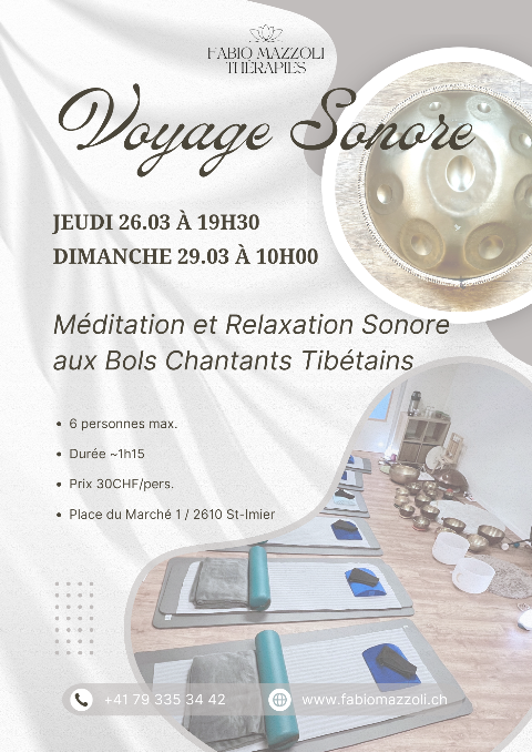 Voyage sonore Fabio Mazzoli St-Imier 26 et 29.03.2026