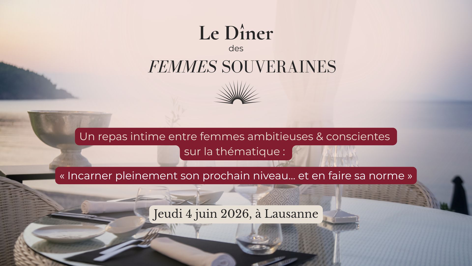 Diner des femmes souveraines Coralie Rufener Lausanne
