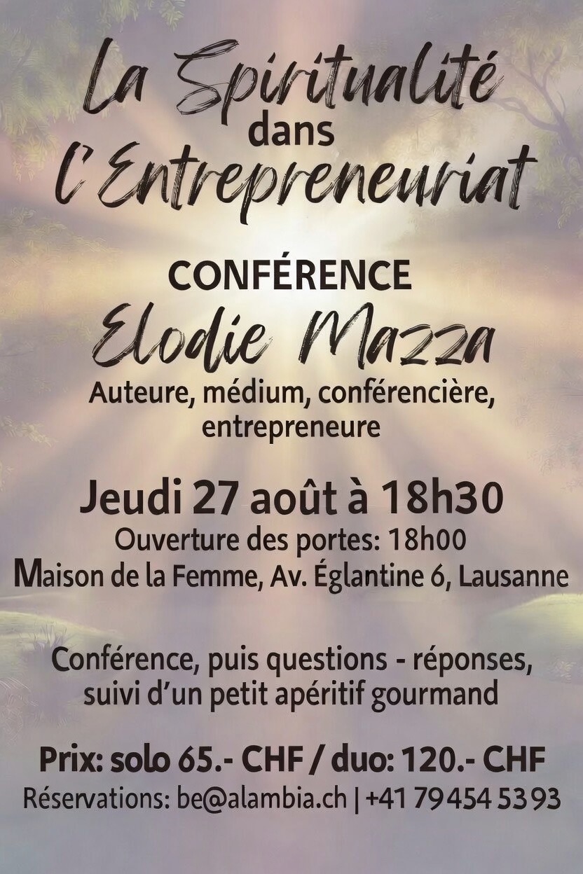 La spiritualité dans l'entrepreneuriat Elodie Mazza